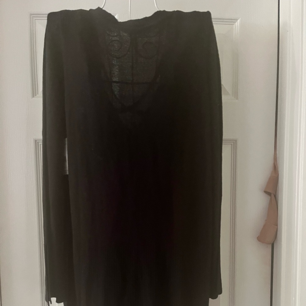 Free People Black Long Sleeve Tunic V-neck crossover